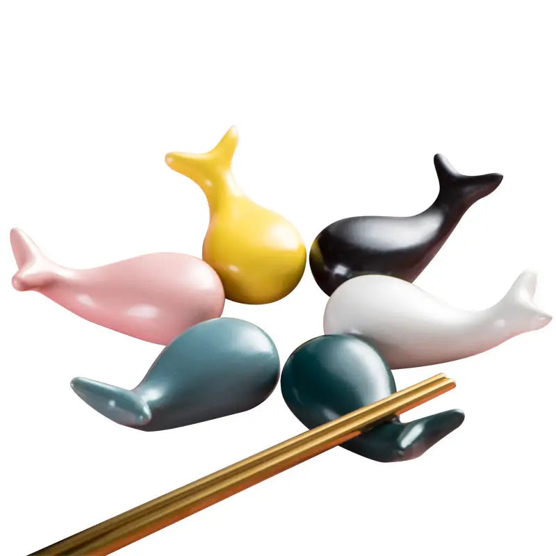 Whale-Shaped Ceramic Chopsticks Holder