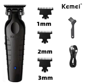 Conjunto de Máquina de Cortar Cabelo Profissional Kemei