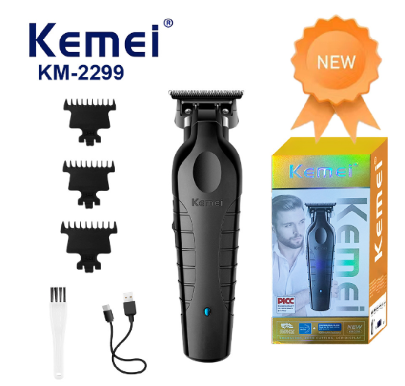 Conjunto de Máquina de Cortar Cabelo Profissional Kemei
