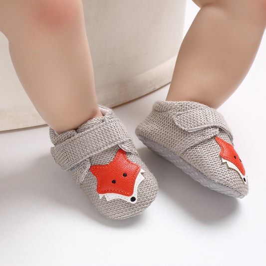 Sapatos de Bebê de Sola Macia com Desenhos para Crianças de 0 a 1 Ano