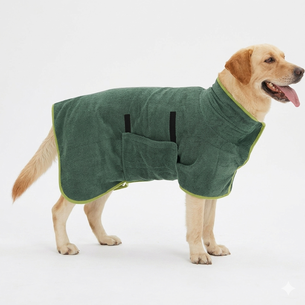 Toalha de banho para animais de estimação com secagem rápida