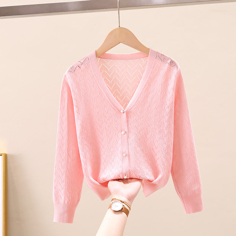 Children's Thin Knitted Cardigan UV Jacket