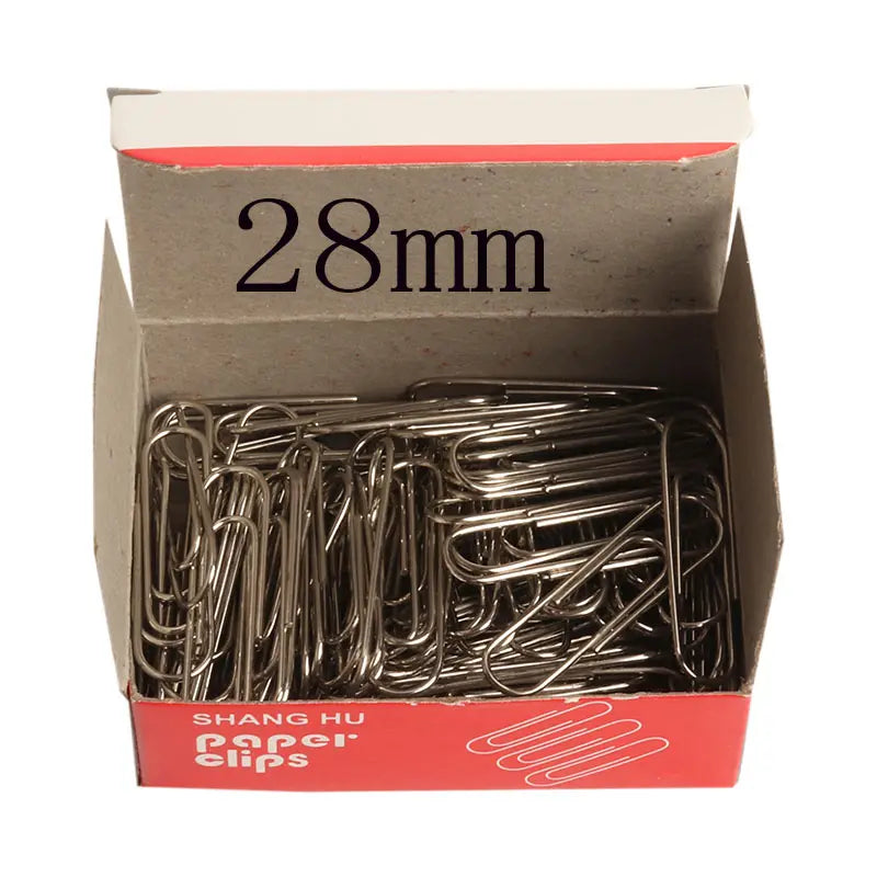 Clipe de Papel (28mm) Prata Comum (100/Pacote)