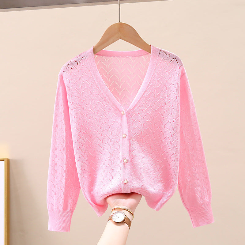 Children's Thin Knitted Cardigan UV Jacket