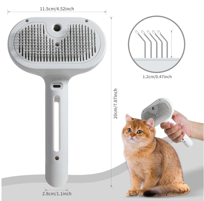 Escova Spray para Pelos de Animais de Estimação
