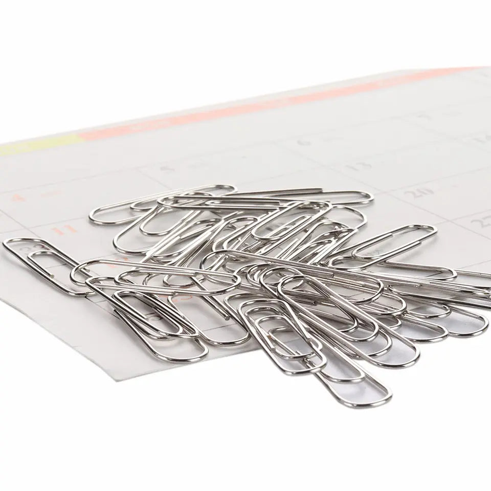 Clipe de Papel (28mm) Prata Comum (100/Pacote)