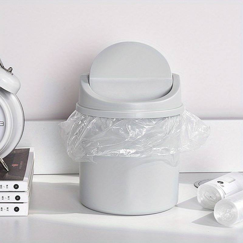 Mini Lixeira de Plástico para Mesa com Tampa para Casa e Escritório