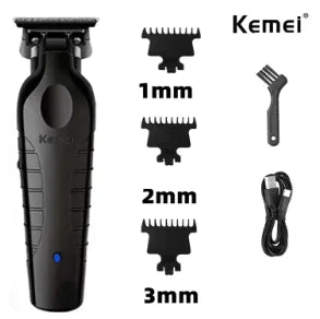 Conjunto de Máquina de Cortar Cabelo Profissional Kemei